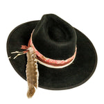 Load image into Gallery viewer, Onyx Wool Felt Vintage Rancher Hat

