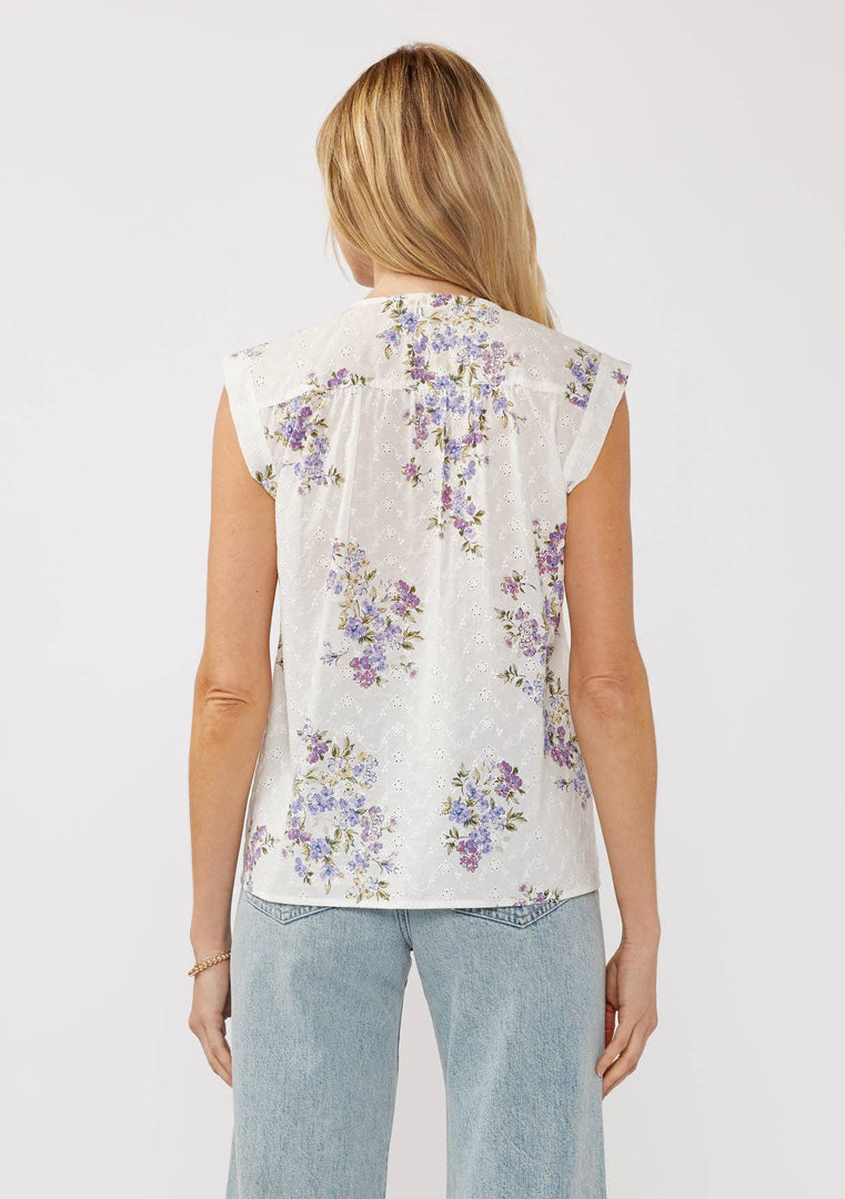 Cotton Floral Eyelet Top