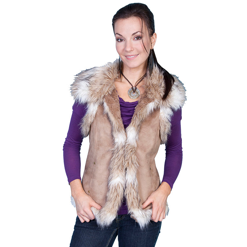 Faux Fur Vest - Hazelnut
