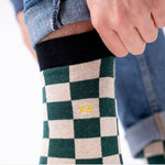 Load image into Gallery viewer, Checkered Combed Cotton Socks
