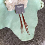 Load image into Gallery viewer, Mini Feather Earrings - Auburn &amp; Silver
