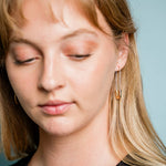 Load image into Gallery viewer, Gold Safety Pin Earrings