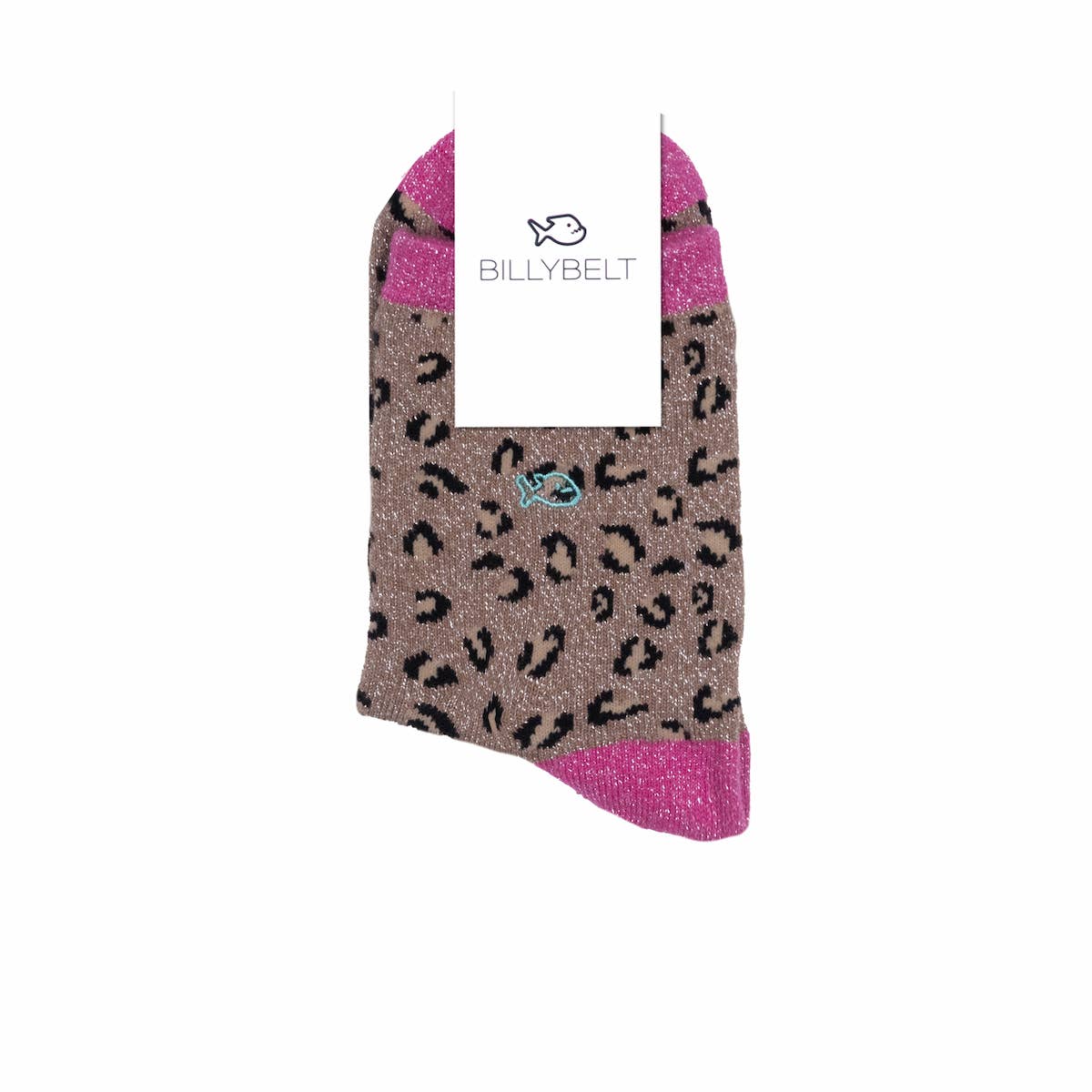 Leopard Print Combed Cotton Socks