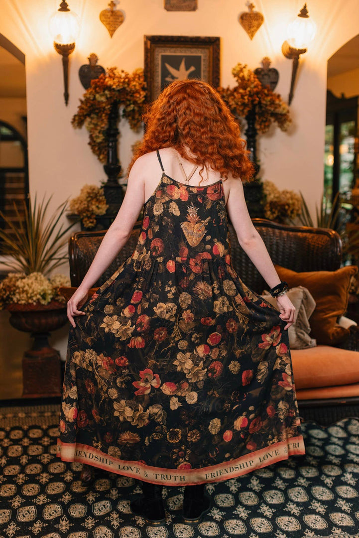 Heart of Gold Maxi Slip Dress