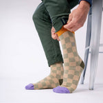 Load image into Gallery viewer, Checkered Combed Cotton Socks
