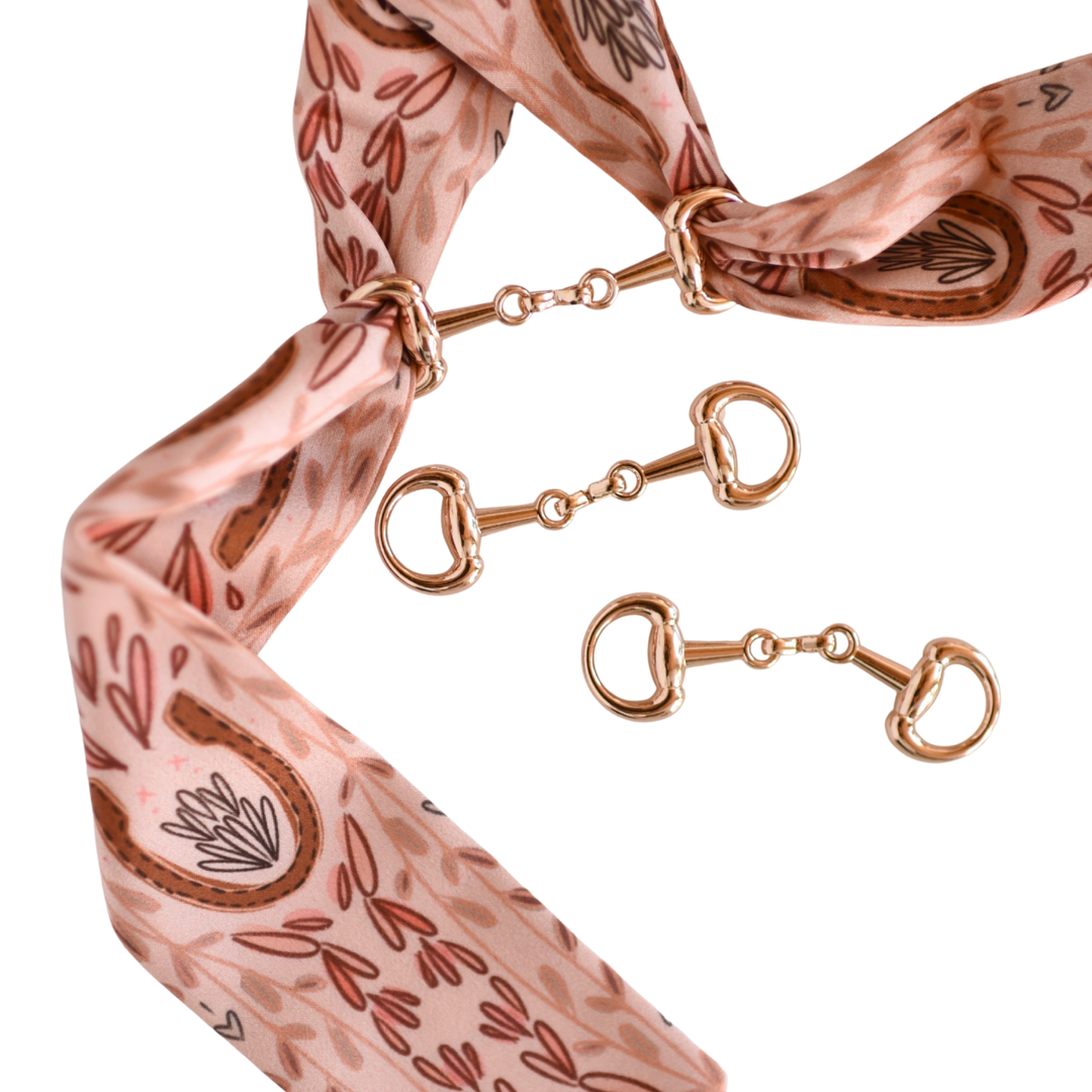 Snaffle Bit Scarf Slide in “Gold”