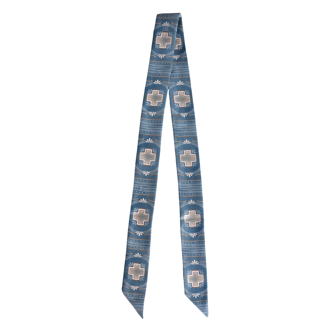 Blue Cross Twilly Scarf