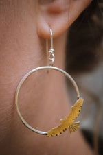 Load image into Gallery viewer, Hawk Hoop Earrings