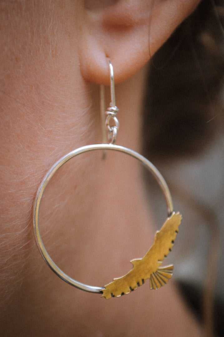 Hawk Hoop Earrings