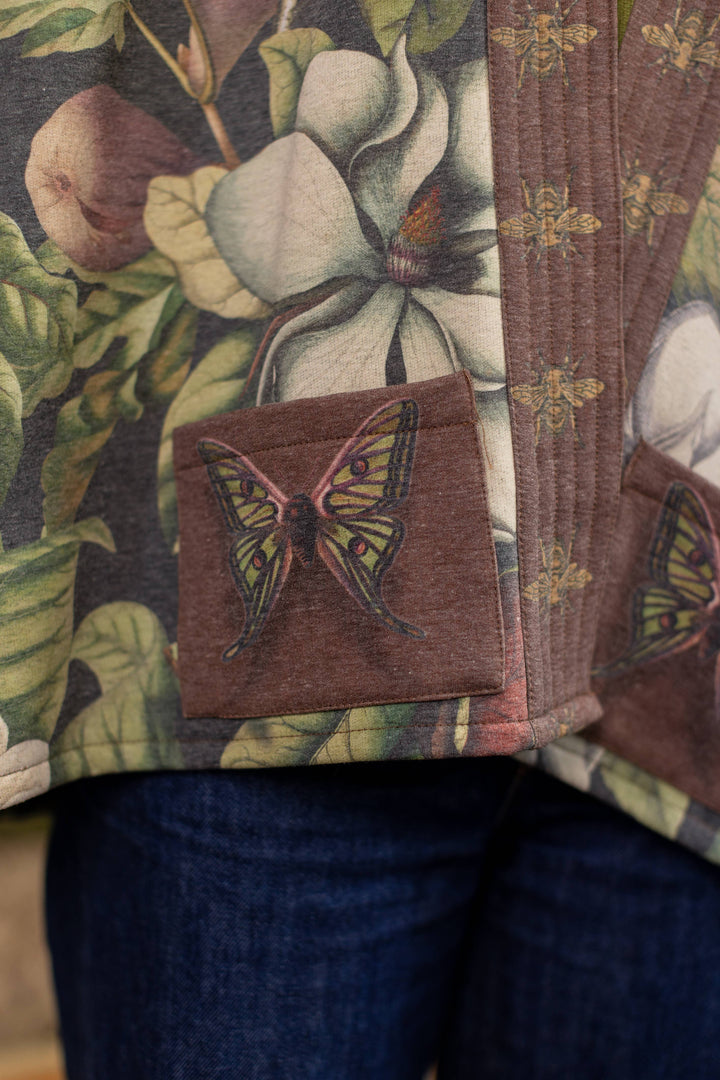 Fleur De Lune Fleece Cottage Cardigan Jacket