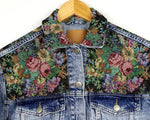 Load image into Gallery viewer, Recycled Floral Tapestry Denim Jacket