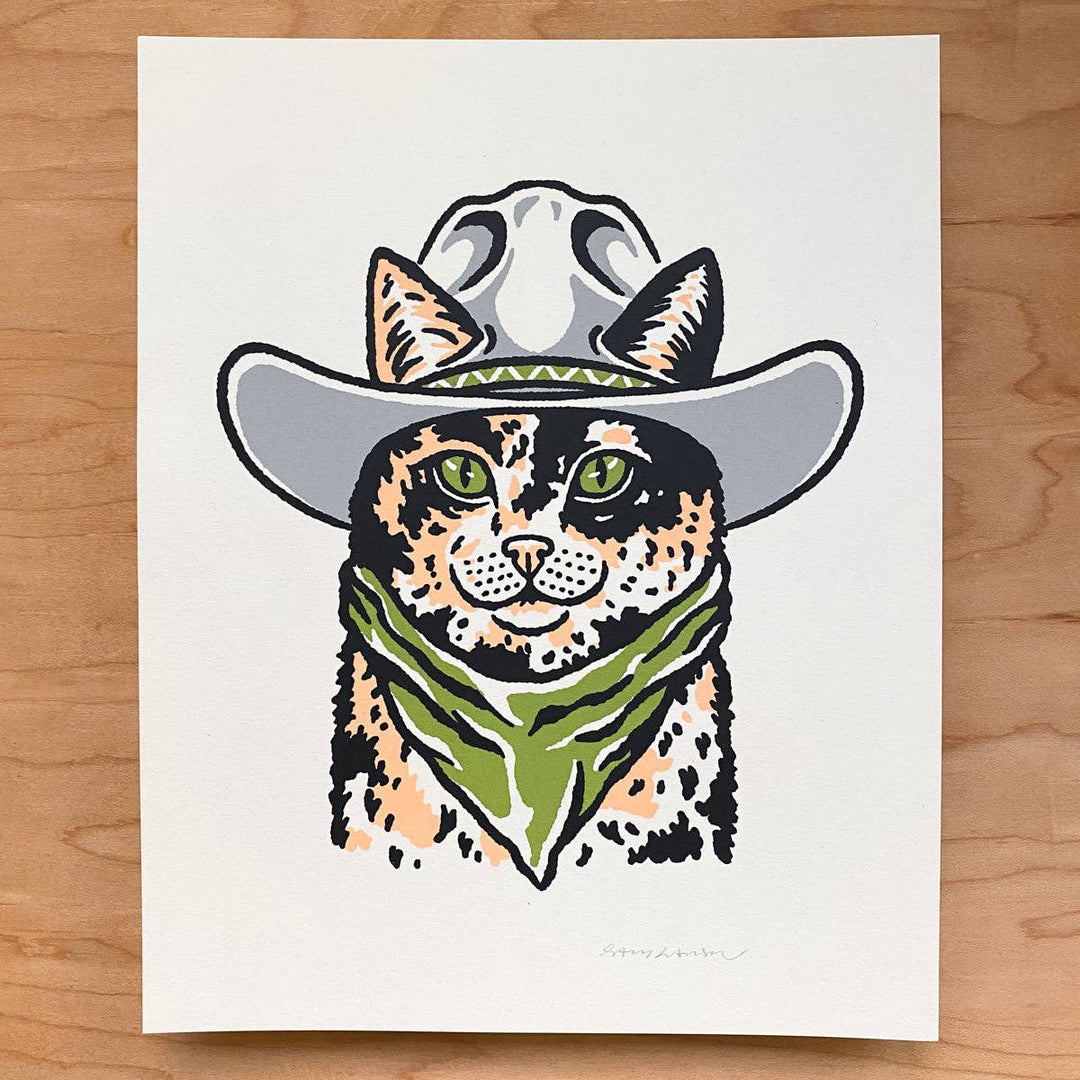 Calico Cowcat - Signed Silkscreen Print