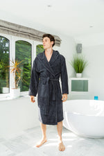 Load image into Gallery viewer, Men’s Hooded Nua Dressing Gown
