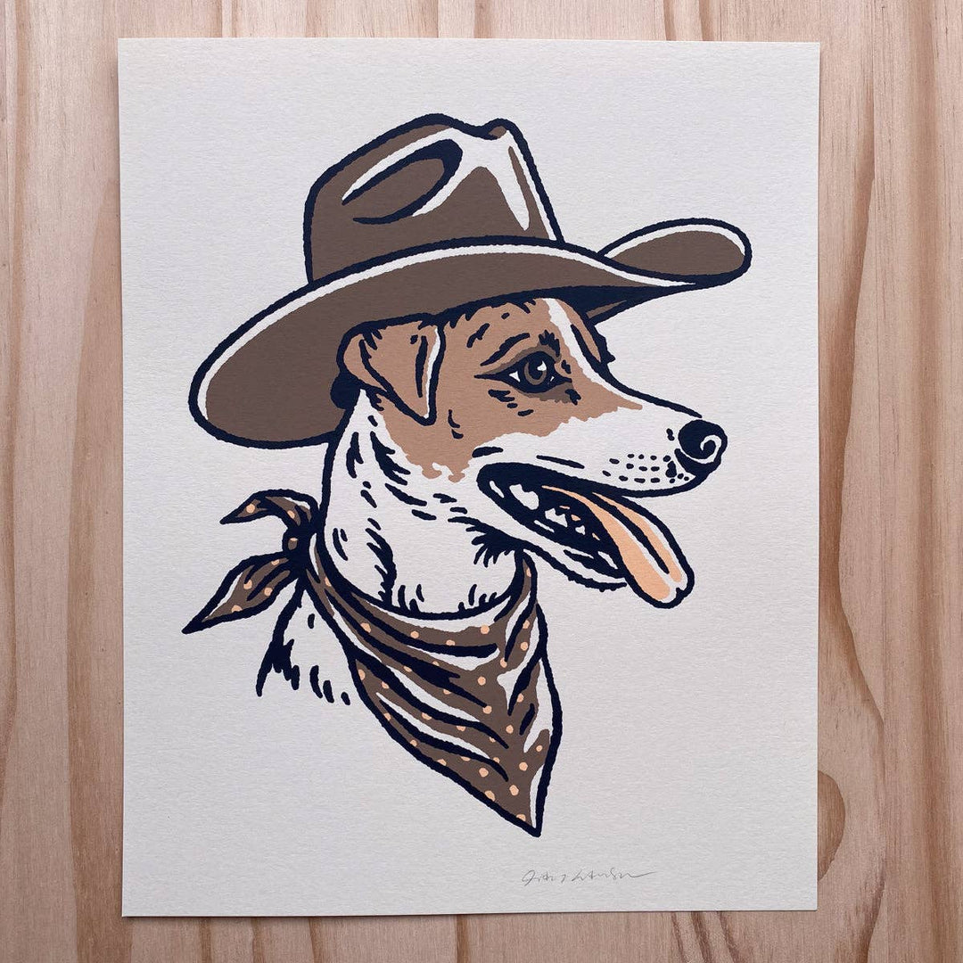 Jack Russell Cowdog - Signed Silkscreen Print