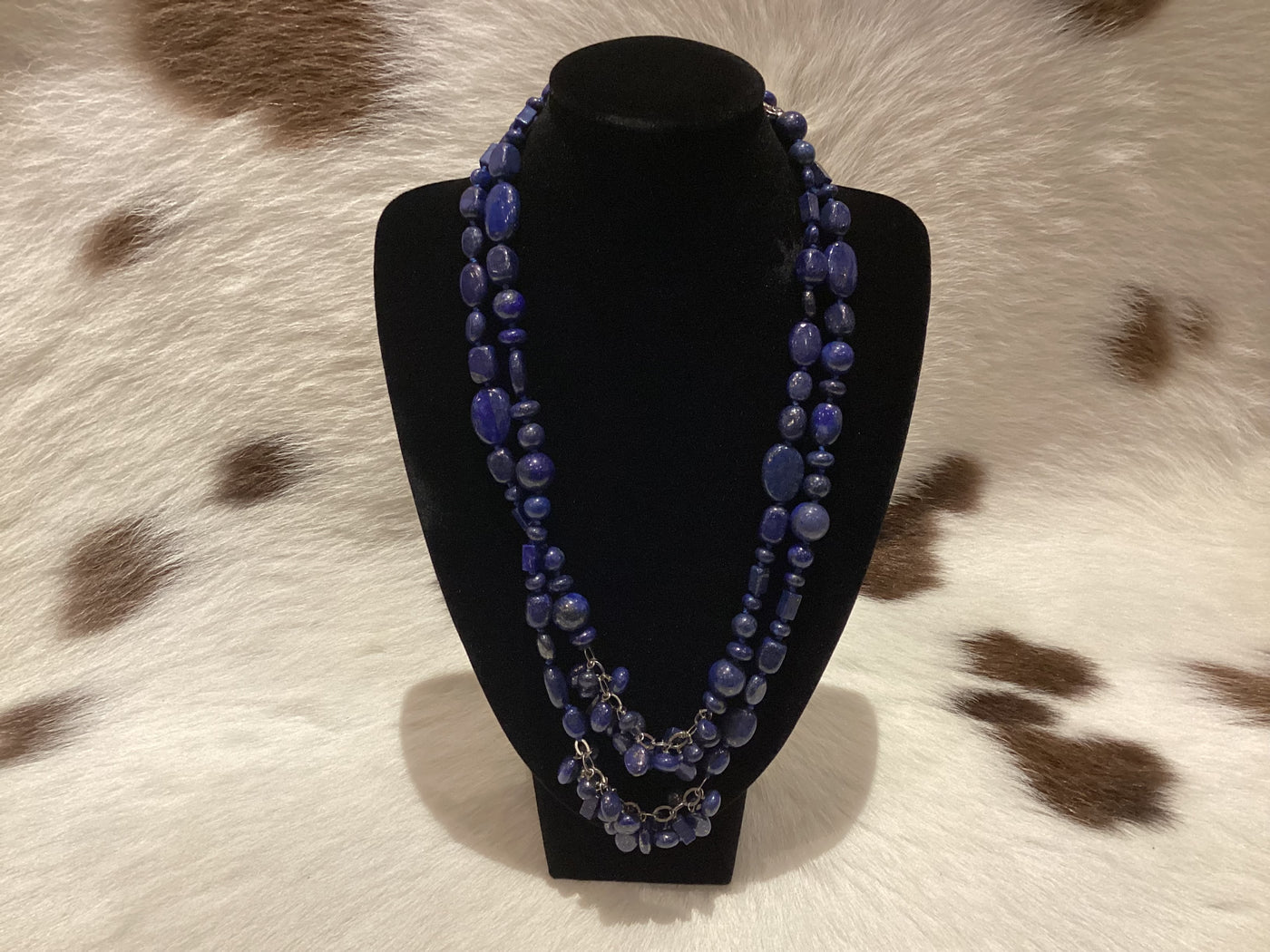 Convertable Lapis Lazuli Beaded Necklace