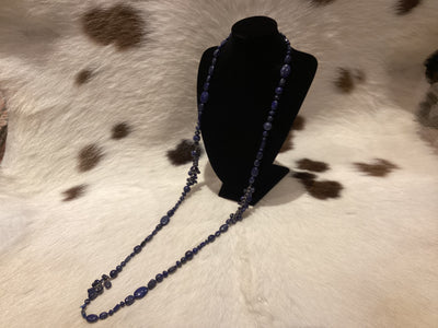 Convertable Lapis Lazuli Beaded Necklace