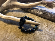 Obsidian with Dragon Beaded Bracelet