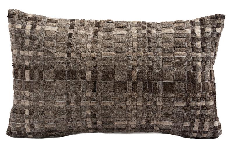 Tweed Cowhide Lumbar Cushion