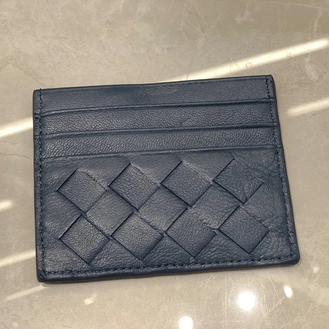 Woven Leather Card Holder