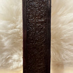 Load image into Gallery viewer, Embossed Leather Belt with Leather Buckle
