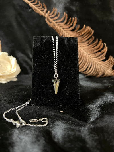 Bronze Shade Triangle Crystal Necklace