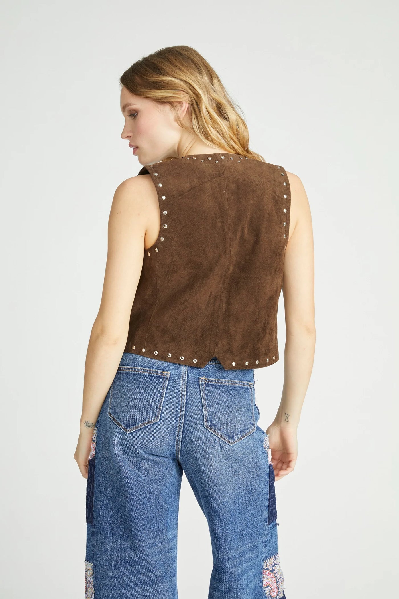 Suede Studded Vest