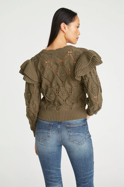 Molly Ruffle Shoulder Cardigan