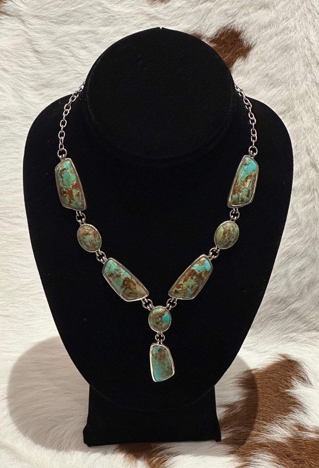 Genuine Turquoise Abstract Necklace