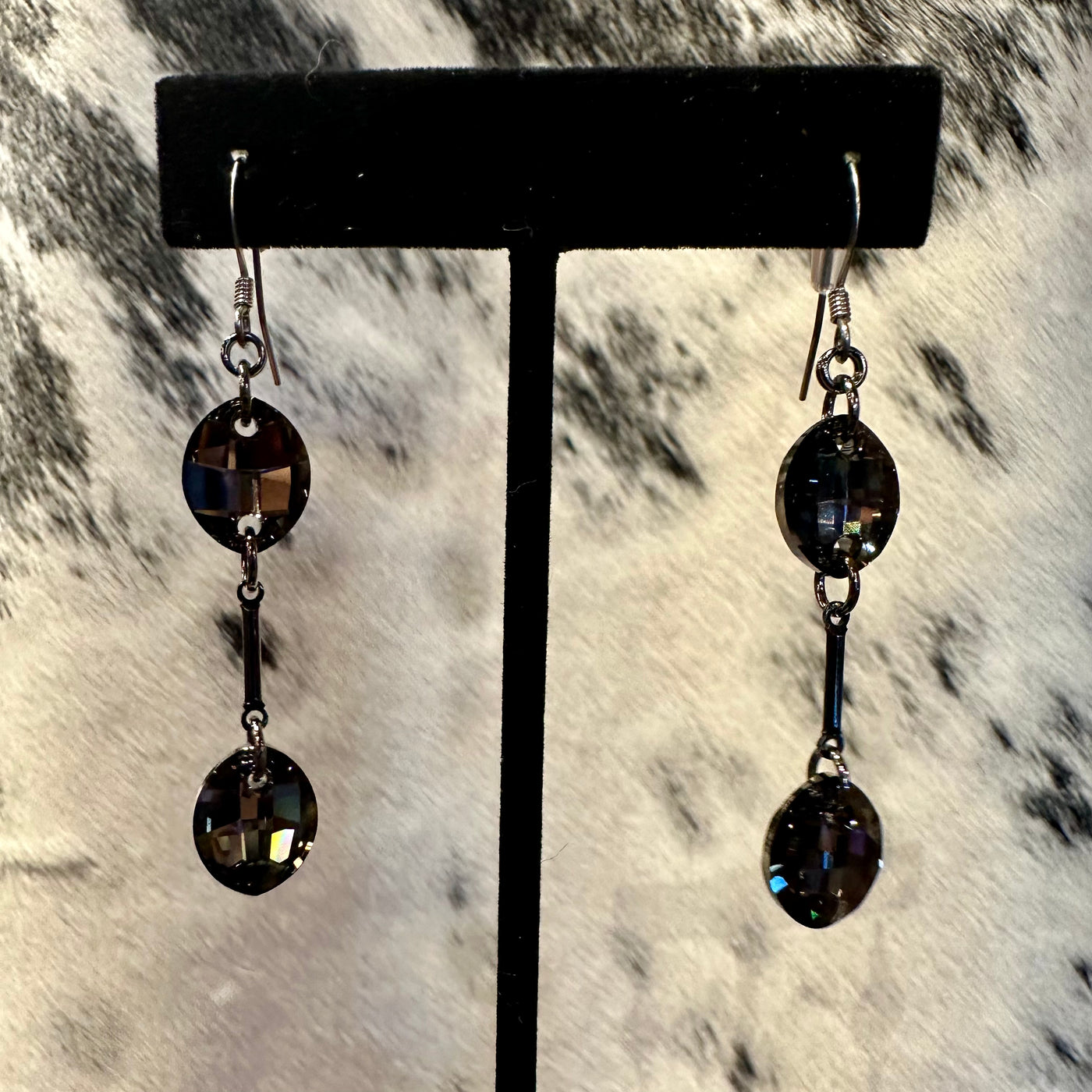 Silver Night Dangle Earrings