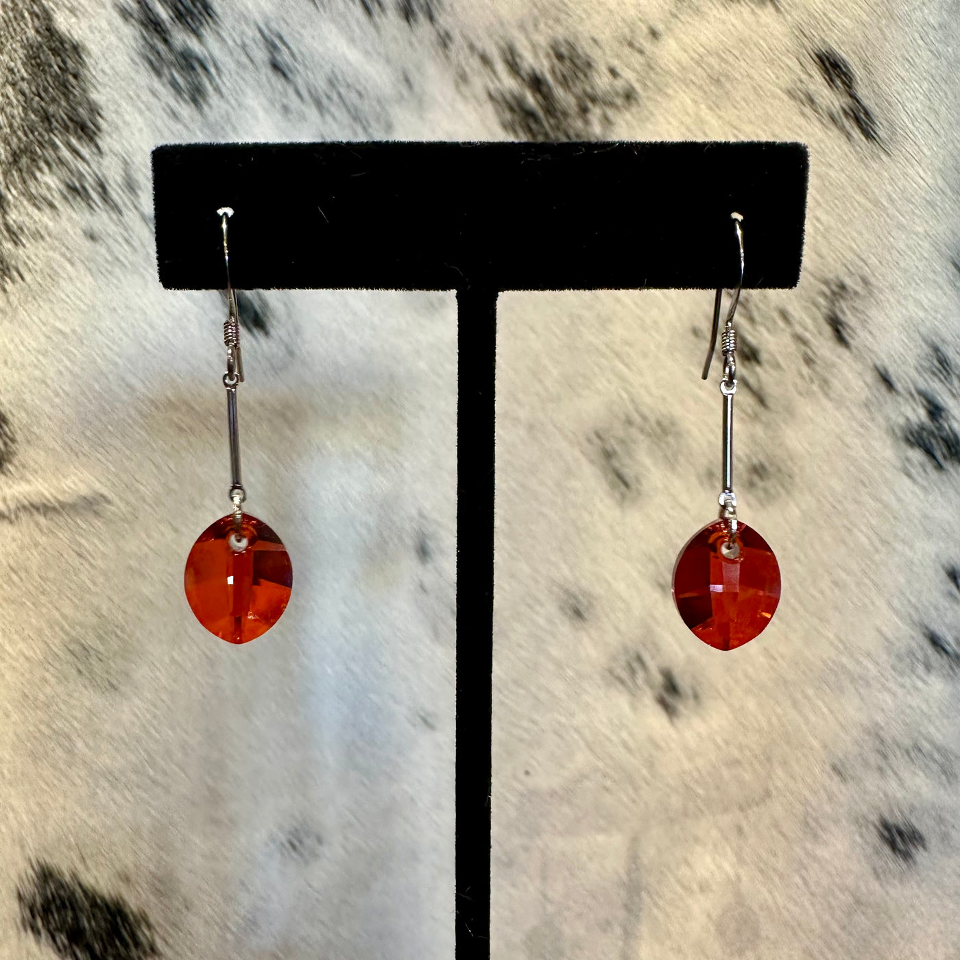 Red Crystal Earrings