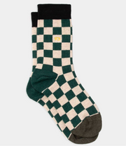 Checkered Combed Cotton Socks