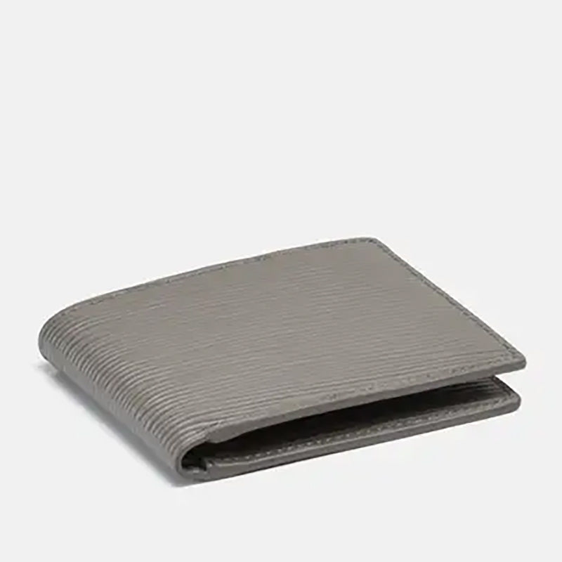 Slim Epi Leather Wallet - Grey