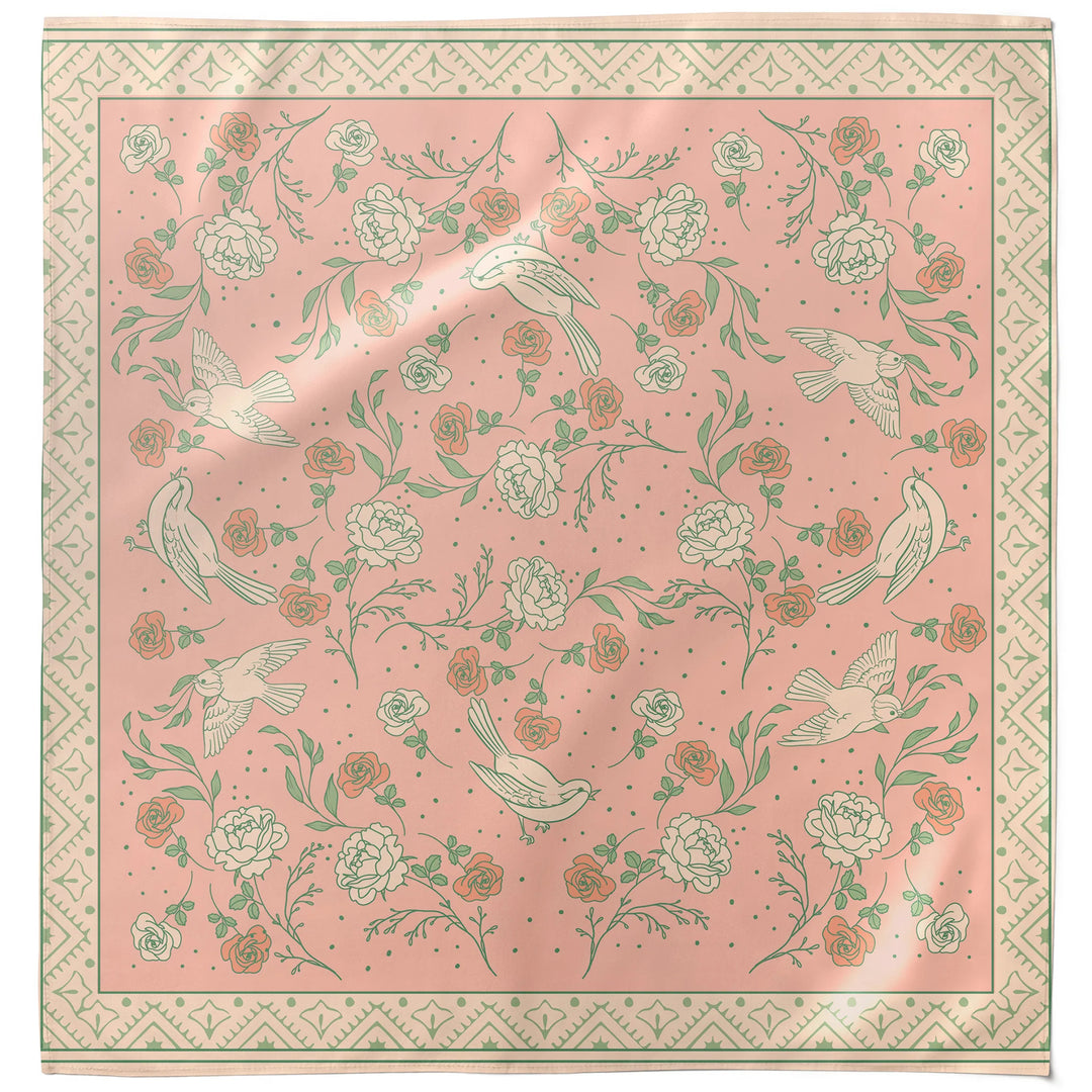 Rose Dove Bandana Scarf