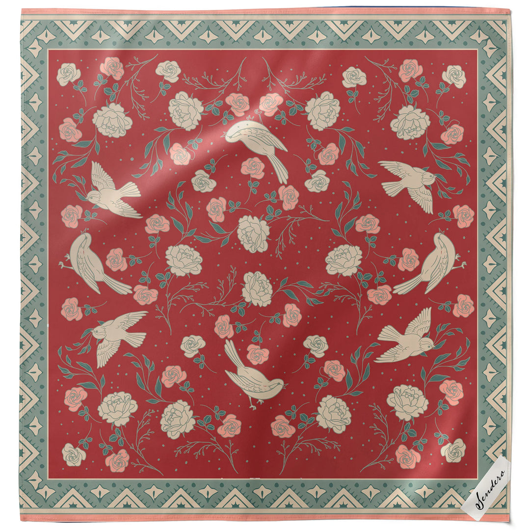 Rose Dove Bandana Scarf