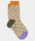 Load image into Gallery viewer, Checkered Combed Cotton Socks
