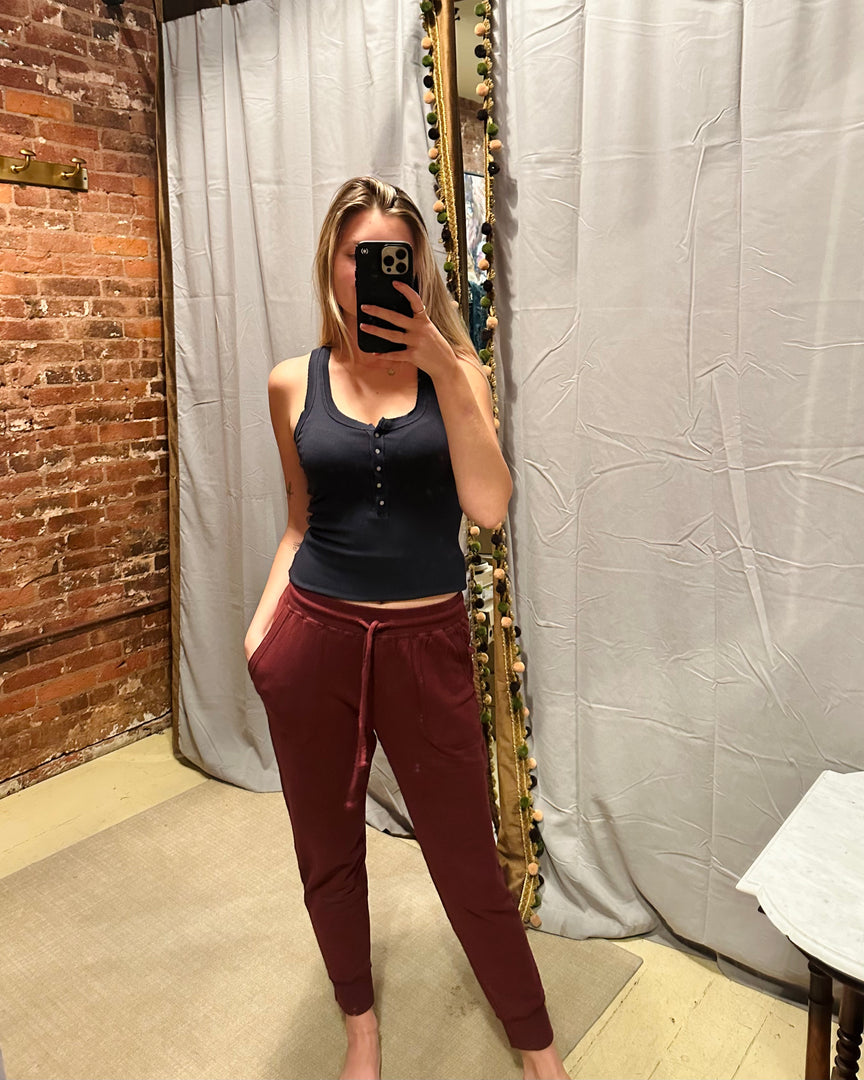 Jersey Jogger Merlot