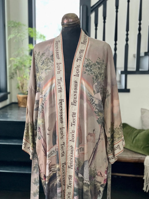 Vintage Wash Bamboo Kimono