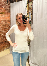 Flagship 3/4 Sleeve Scoop Pearl