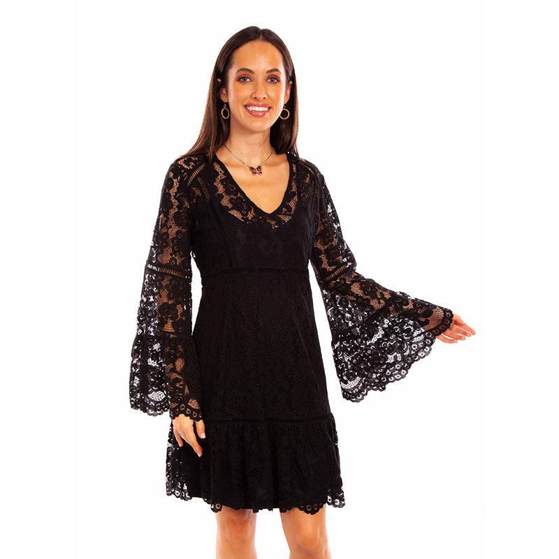 Bell Sleeved Lace Dress