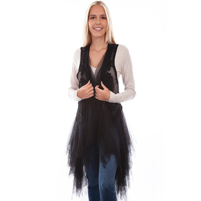 Tulle Layered Duster