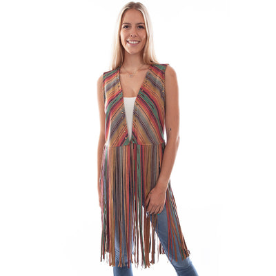 Long Fringe Serape Vest