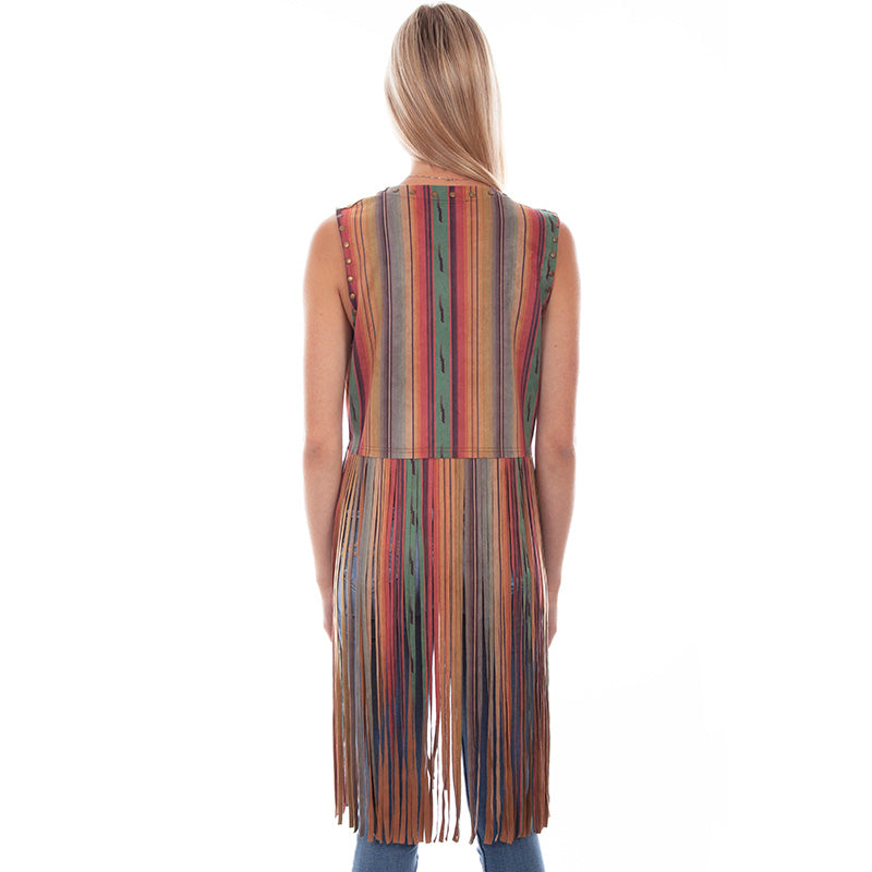 Long Fringe Serape Vest