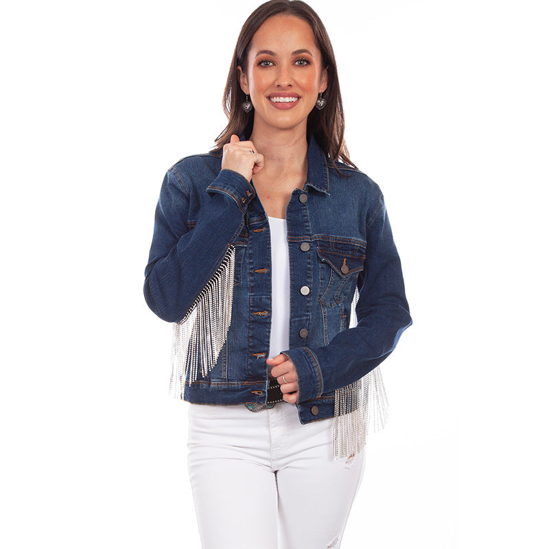 Rhinestone Fringe Jacket