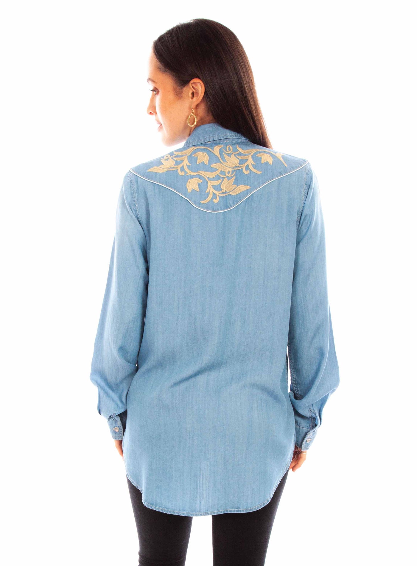 Embroidered Tencel Blouse