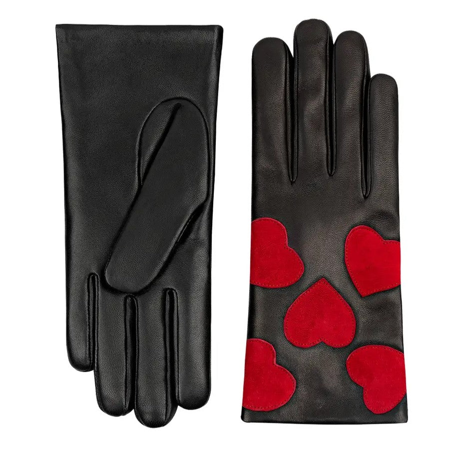 Suede Heart Lambskin Gloves