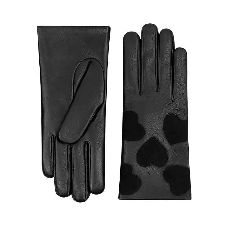 Suede Heart Lambskin Gloves