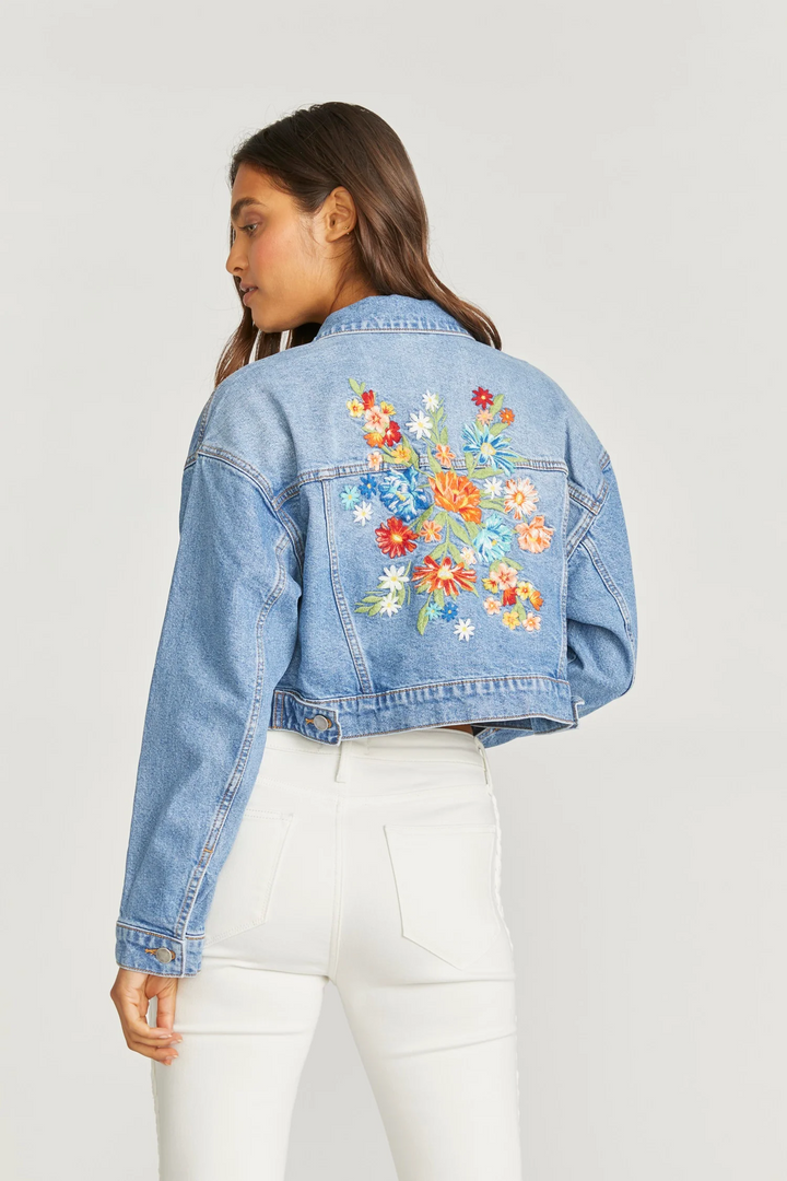 Le Bouquet Denim Crop Jacket