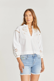 Poplin Cutout Blouse