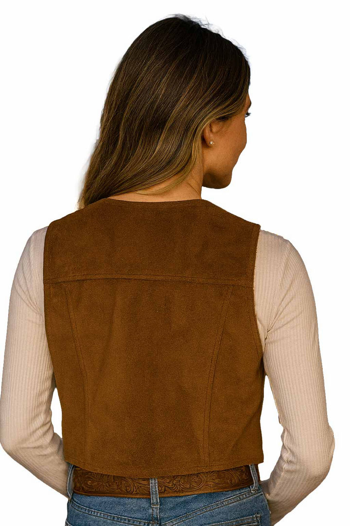 Suede Button Vest