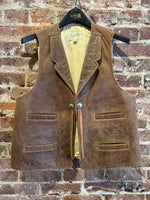 Load image into Gallery viewer, Distressed Leather Western Concho Vest